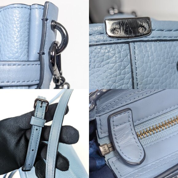 COACH Swagger Mini Blue Shoulder Bag Crossbody - Picture 14 of 15